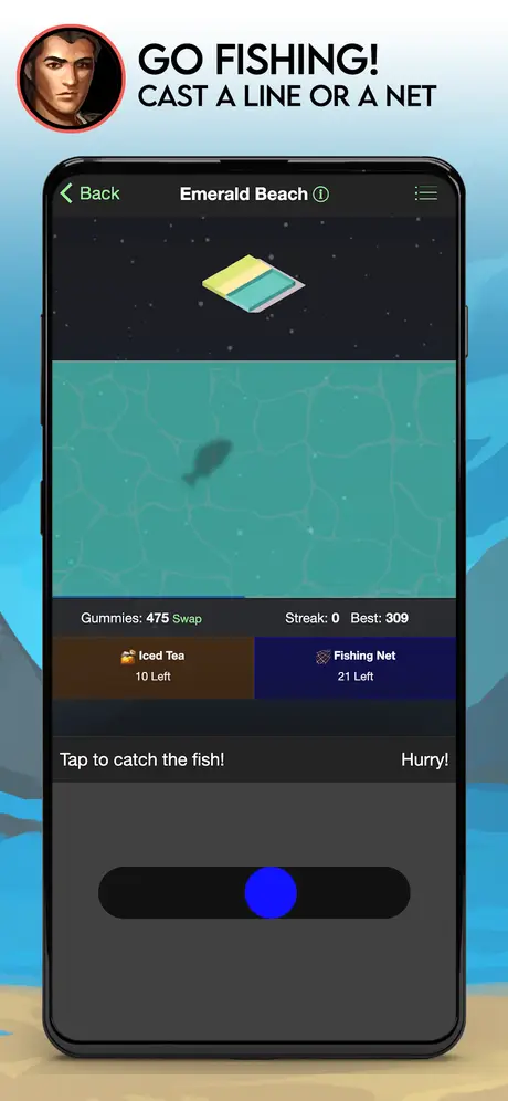 Schermata di Farm RPG dedicata alla pesca e agli attrezzi